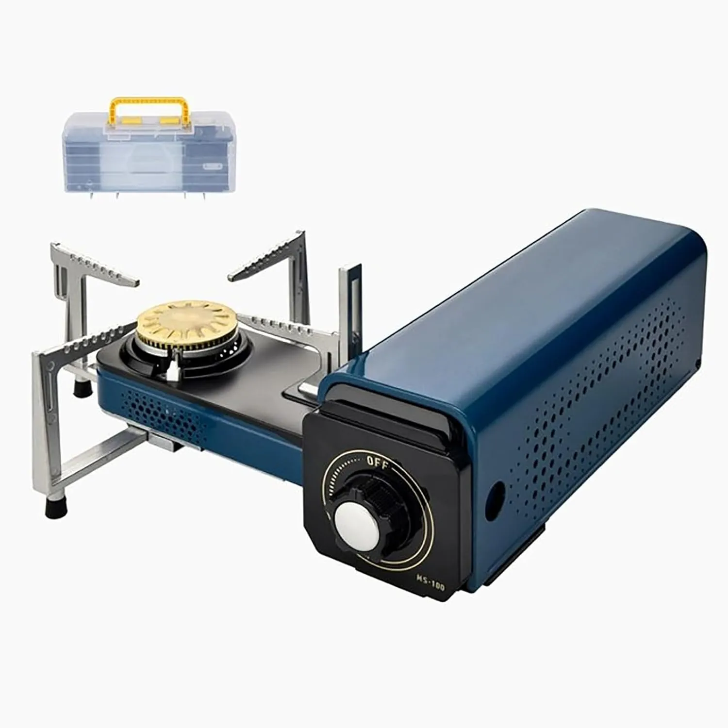 Foldable Cassette Stove, Outdoor Camping Cooker, Portable Household Gas Mini Butane Stove, for Outdoor Camping, Portable Mini Stove with Suitcase