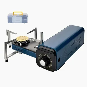 Foldable Cassette Stove, Outdoor Camping Cooker, Portable Household Gas Mini Butane Stove, for Outdoor Camping, Portable Mini Stove with Suitcase