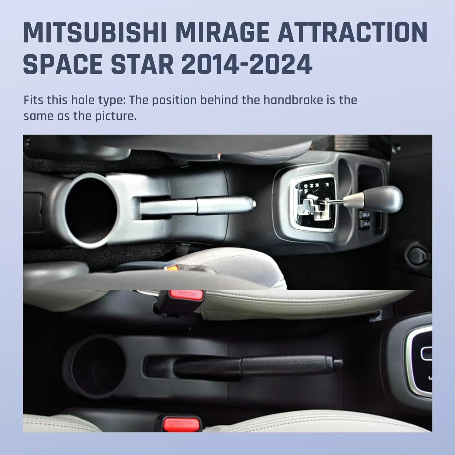 for Mitsubishi Mirage Attrage 2014-2024 Armrest Box with 7 USB Ports Center Storage Box Double-Layer Hand Centre Consoles with Cup Holder (7 USB Ports, Black Thread)