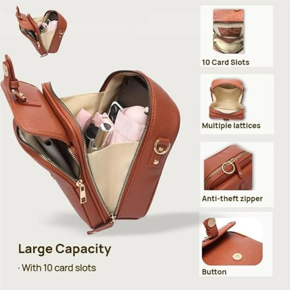 Forcipower Crossbody Leather Bag, Collaboraten1 Crossbody Leather Bag, Anti-Theft Vintage Shoulder Bag Purse