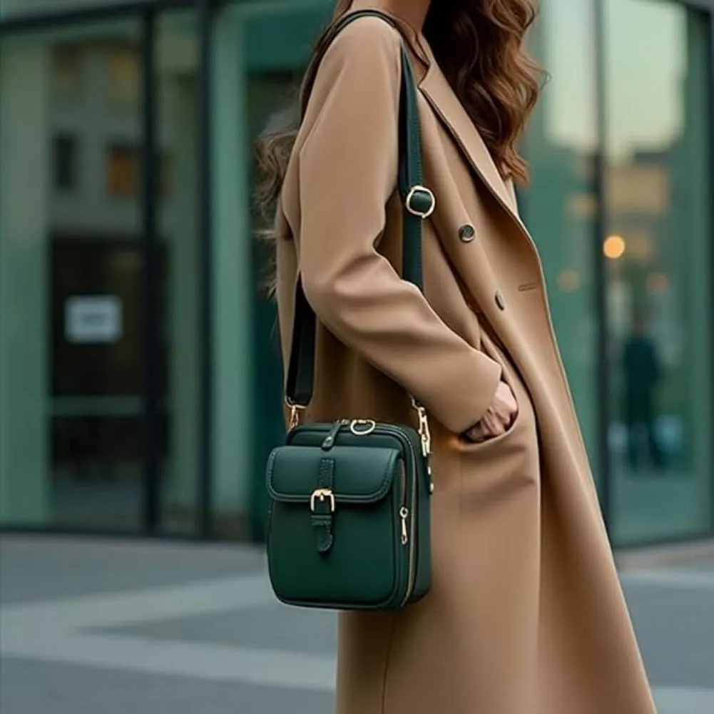 Forcipower Crossbody Leather Bag, Collaboraten1 Crossbody Leather Bag, Anti-Theft Vintage Shoulder Bag Purse