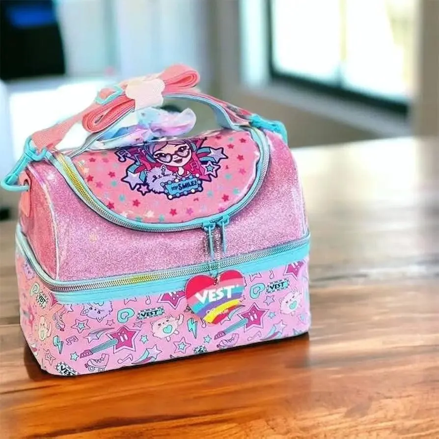 FOREVER GLITTER DUAL COMPARTMENT LUNCH BAG