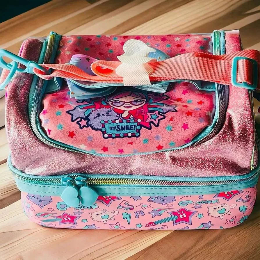 FOREVER GLITTER DUAL COMPARTMENT LUNCH BAG