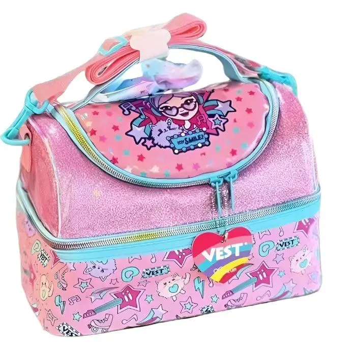 FOREVER GLITTER DUAL COMPARTMENT LUNCH BAG