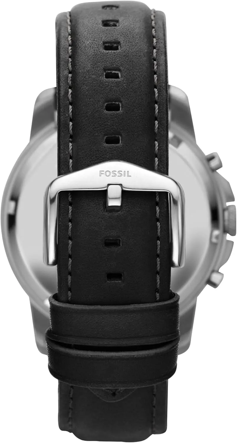 Fossil Men's Grant Quartz Stainless Steel and Leather Chronograph Watch