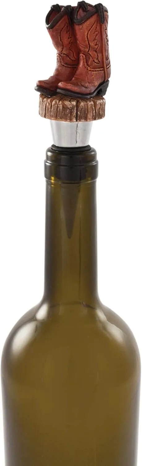Foster & Rye Cowboy Boot Bottle Stopper, Rustic Western Bottle Topper for Whiskey, Bourbon, and Wine, Great for Holidays, Weddings, and Housewarmings, Perfect Gifts for Men & Women, Set of 1
