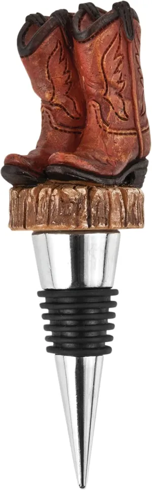 Foster & Rye Cowboy Boot Bottle Stopper, Rustic Western Bottle Topper for Whiskey, Bourbon, and Wine, Great for Holidays, Weddings, and Housewarmings, Perfect Gifts for Men & Women, Set of 1