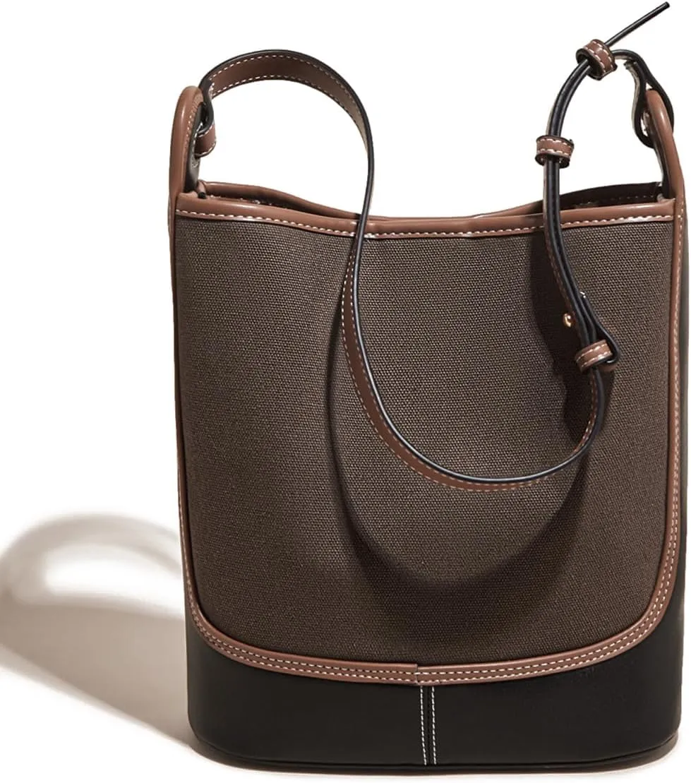 FOXLOVER Bucket Bags for Women, Small Bucket Purses, Adjustable Strap Shoulder Bag