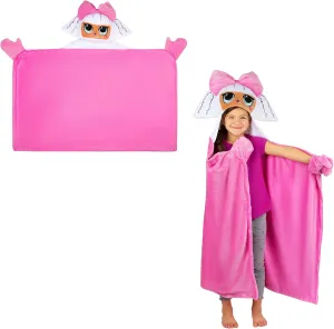 Franco Kids Bedding Super Soft and Cozy Wearable Hooded Throw, 30 in x 50 in, LOL Surprise