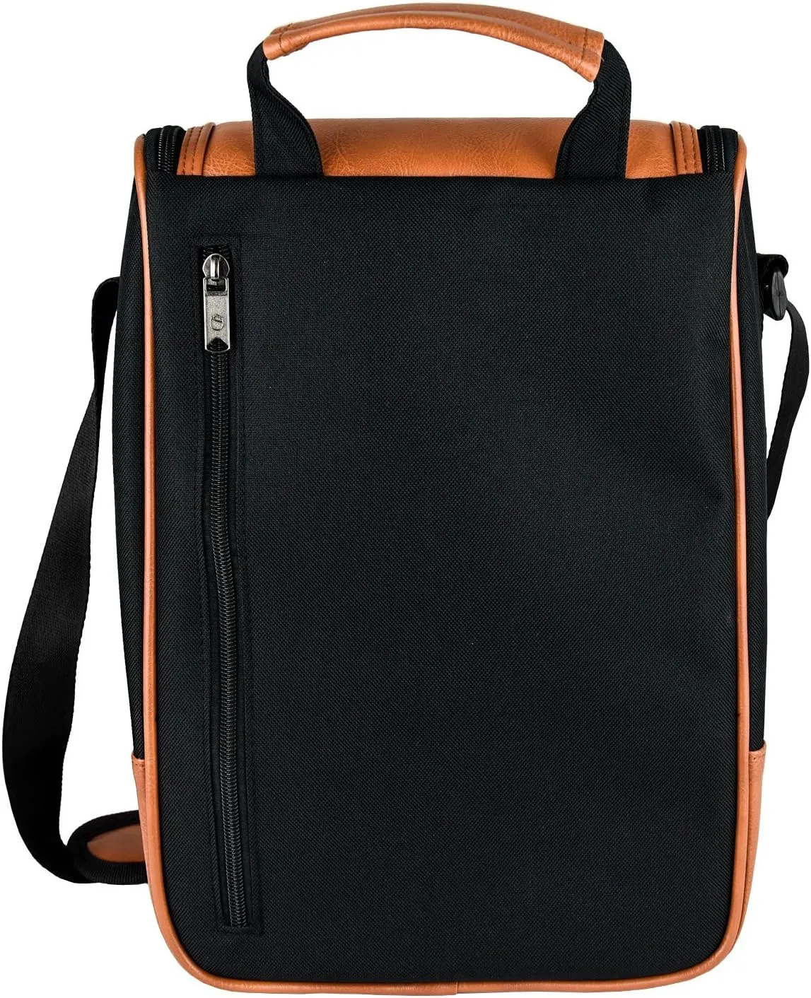 Freshore® Wine Leather Tote Cooler Insulated Bag - Luxury 2 Bottle Carrier Design For Lunch/Travel - Idea Gift For Women/Man