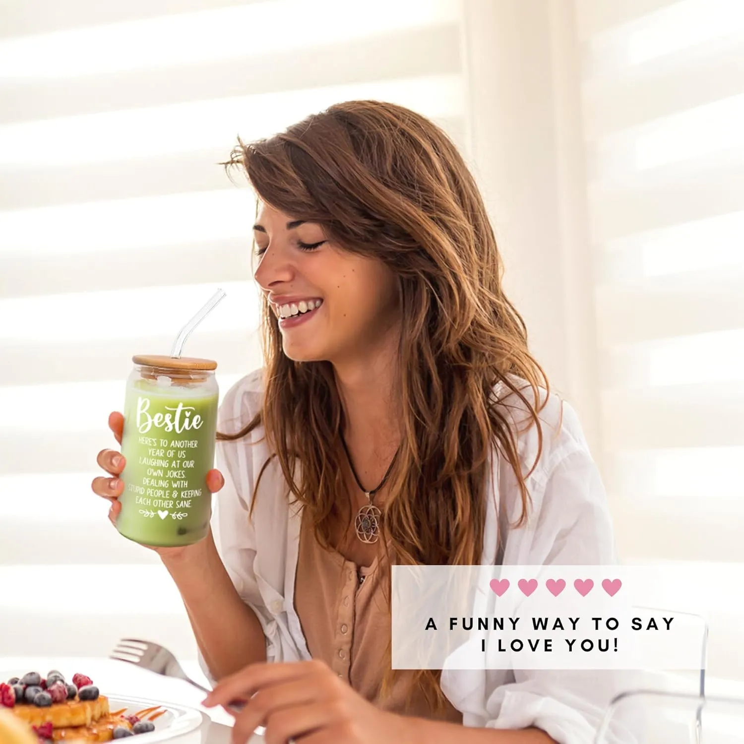 Friendship Gifts for Women Friends - Mothers Day Gift for Friends Female, Best Friend Birthday Gift for Women - Ideas for Best Friend, Bestie - 16 Oz Can Glass