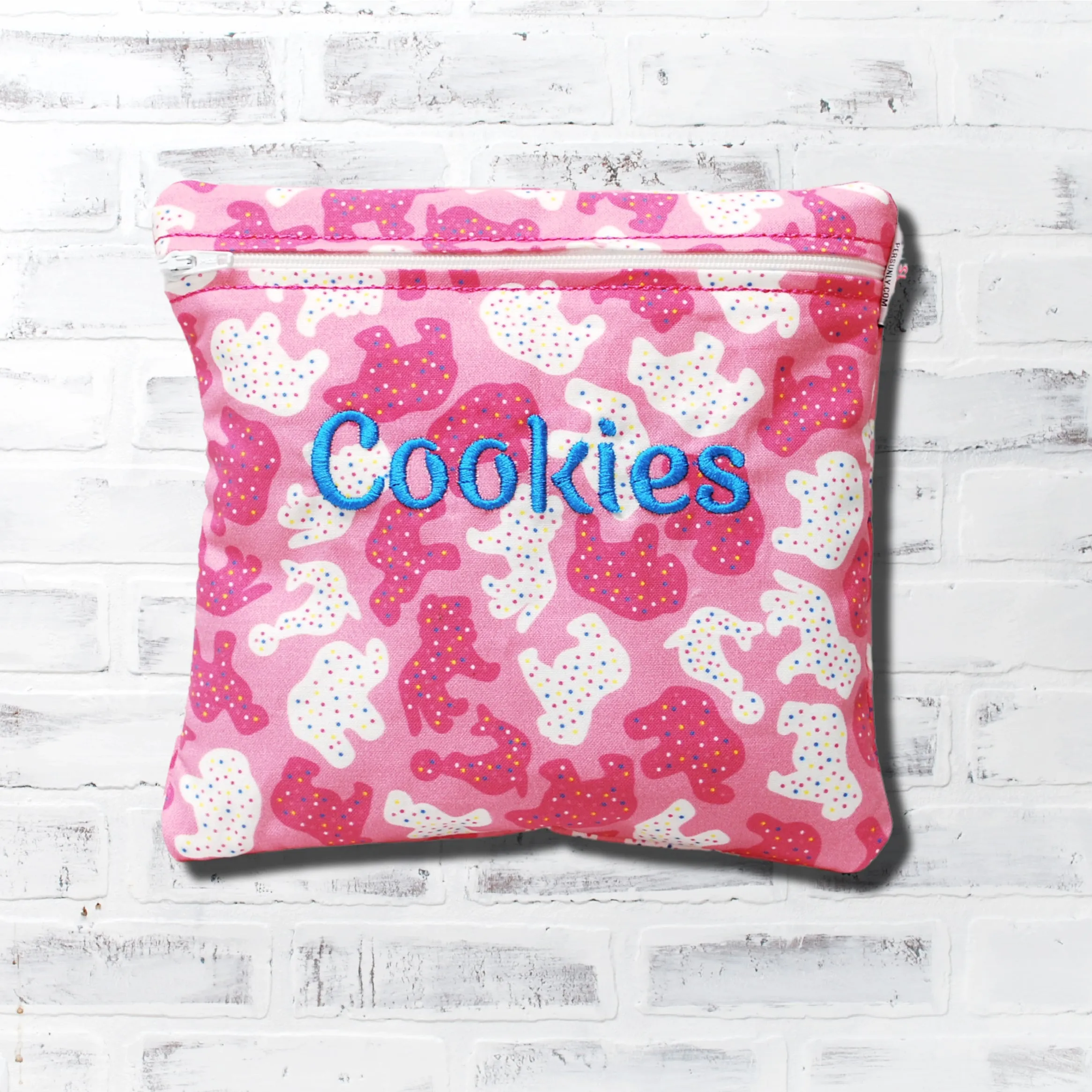 Frosted Animal Cookies Personalized Reusable Food Bag