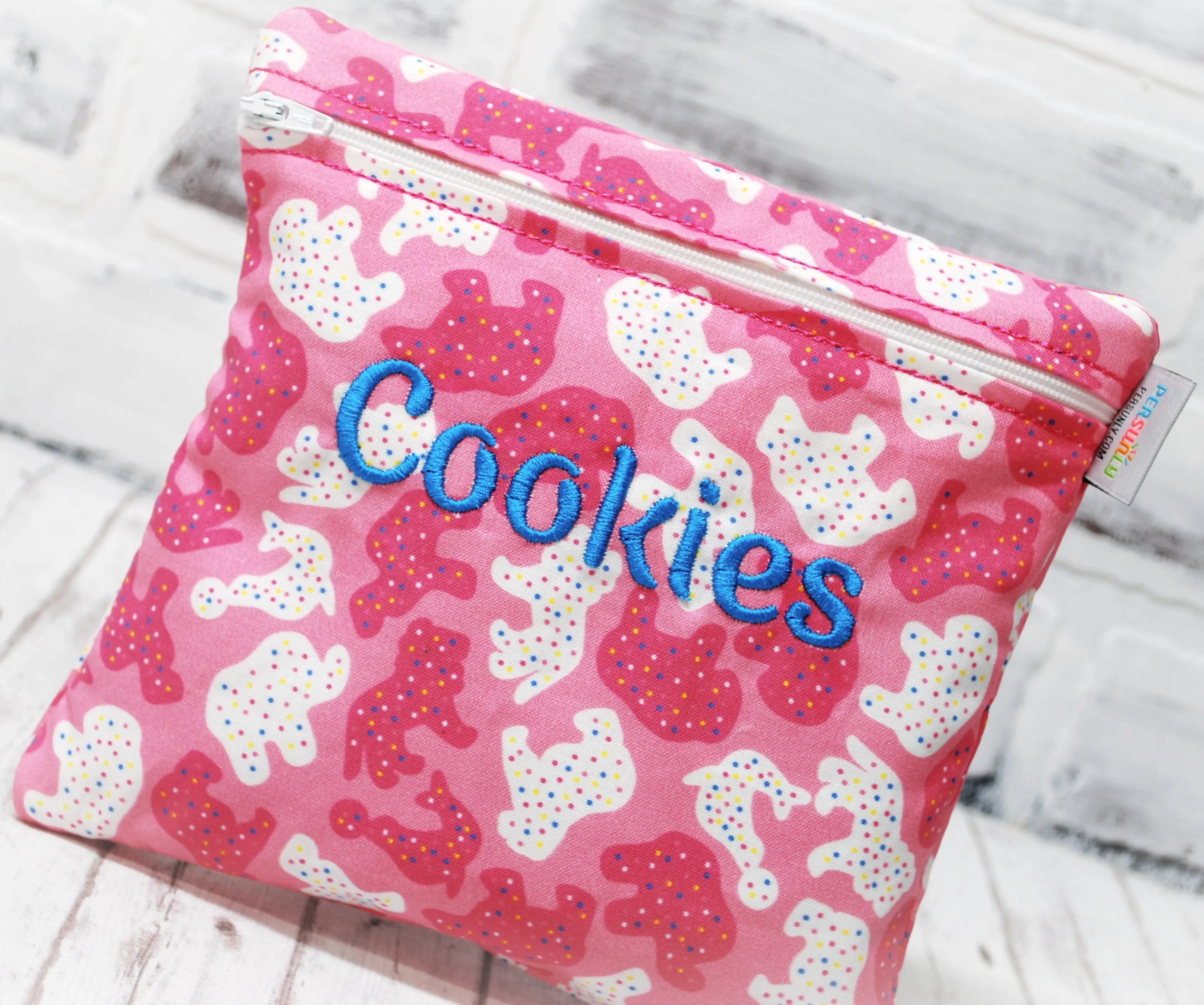 Frosted Animal Cookies Personalized Reusable Food Bag