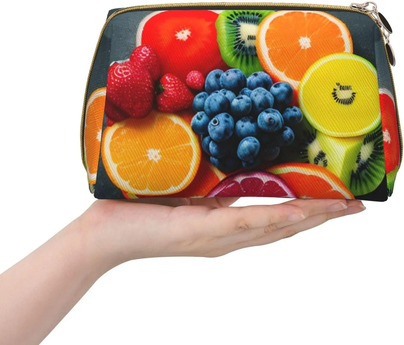 Fruit Rainbow Toiletry Pouch, Travel-Friendly Makeup Organizer For Makeup Brushes, Lipsticks