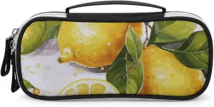 Fruits Lemon Leather Makeup Bag Portable Small Cosmetic Organizer Waterproof Toiletry Bags Brushes Pencils And Travel Make Up Accessories