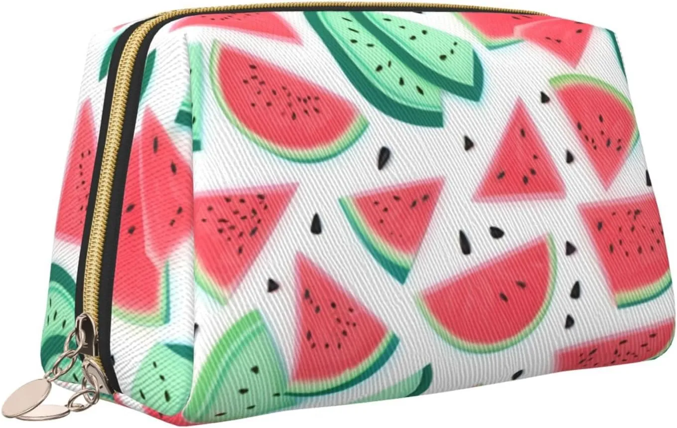 Fruits Watermelon Toiletry Pouch, Travel-Friendly Makeup Organizer For Makeup Brushes, Lipsticks