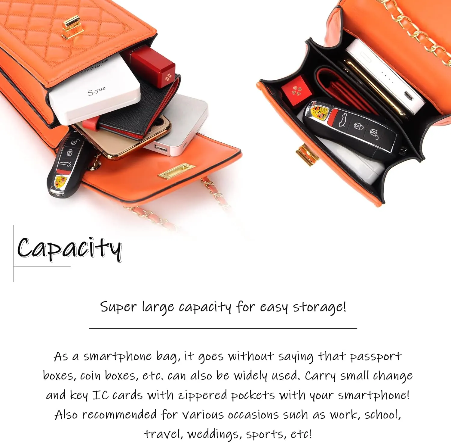 FSD.WG Women Small Crossbody Cell Phone Purse Leather Phone Purse Mini Messenger Shoulder Handbag Wallet