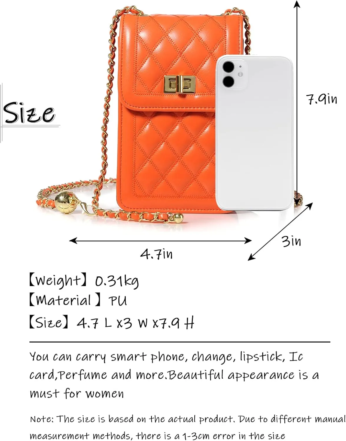FSD.WG Women Small Crossbody Cell Phone Purse Leather Phone Purse Mini Messenger Shoulder Handbag Wallet