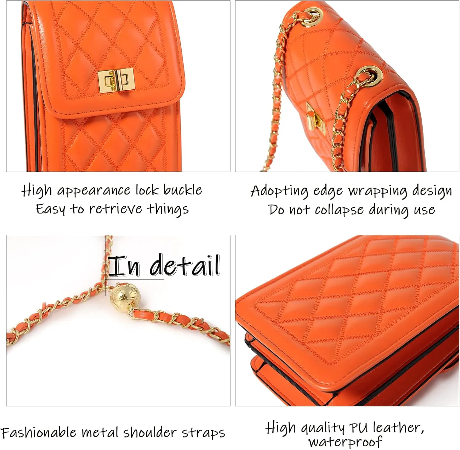 FSD.WG Women Small Crossbody Cell Phone Purse Leather Phone Purse Mini Messenger Shoulder Handbag Wallet