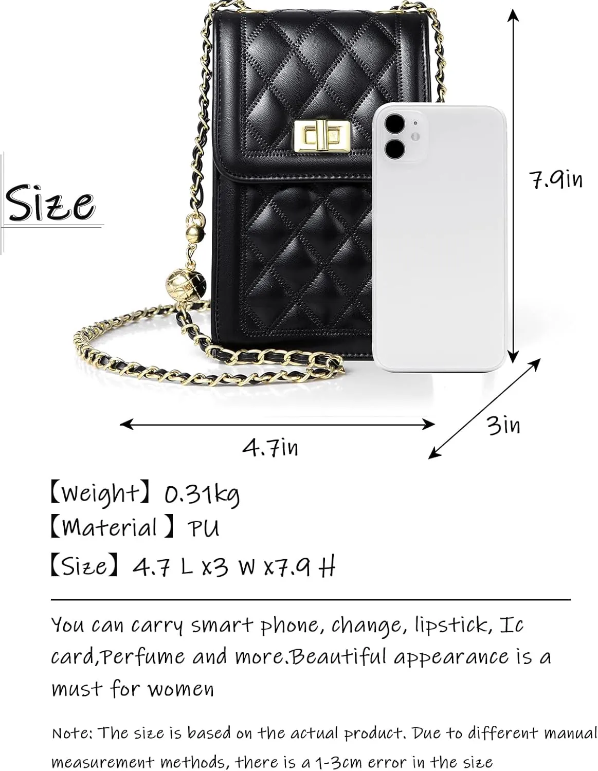FSD.WG Women Small Crossbody Cell Phone Purse Leather Phone Purse Mini Messenger Shoulder Handbag Wallet