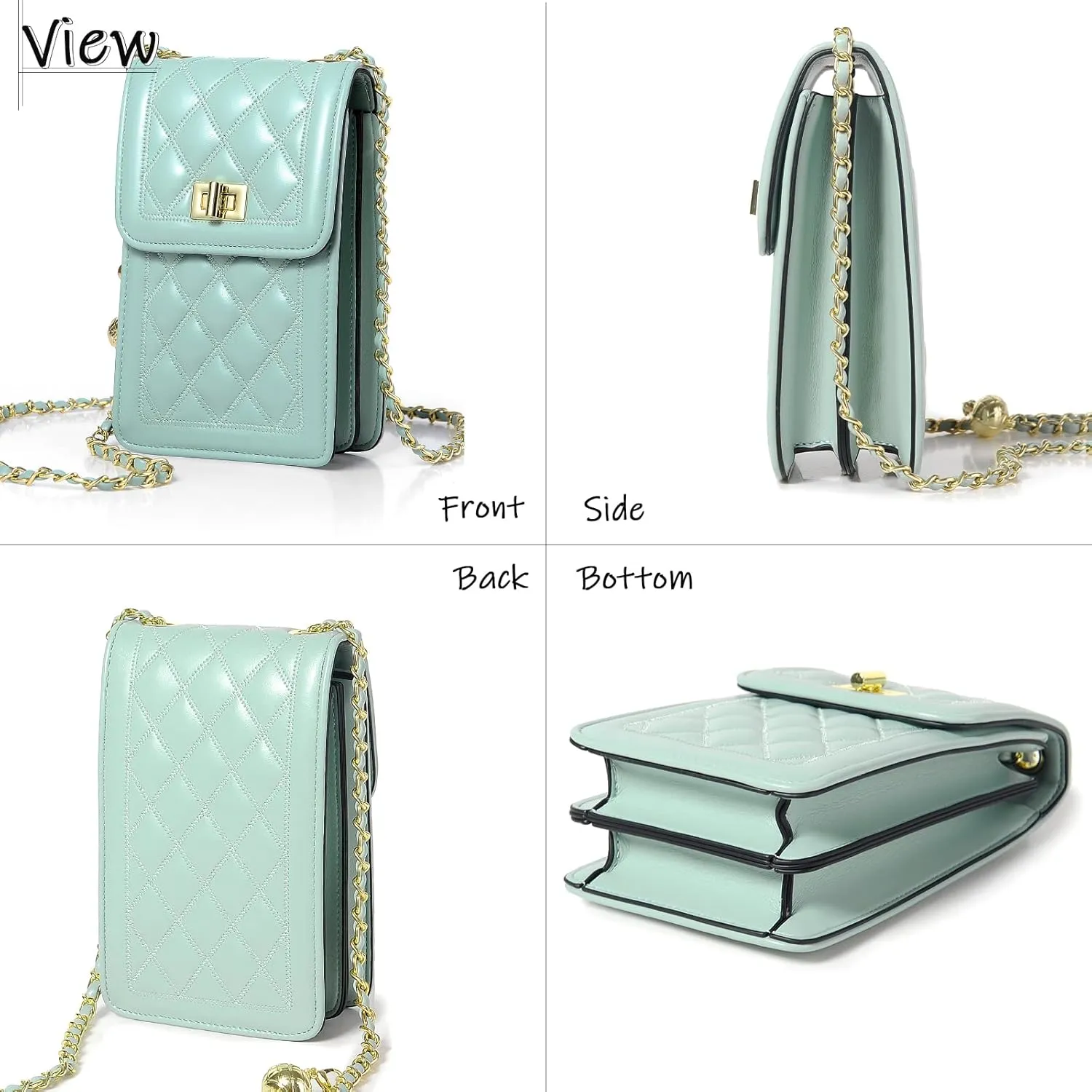 FSD.WG Women Small Crossbody Cell Phone Purse Leather Phone Purse Mini Messenger Shoulder Handbag Wallet