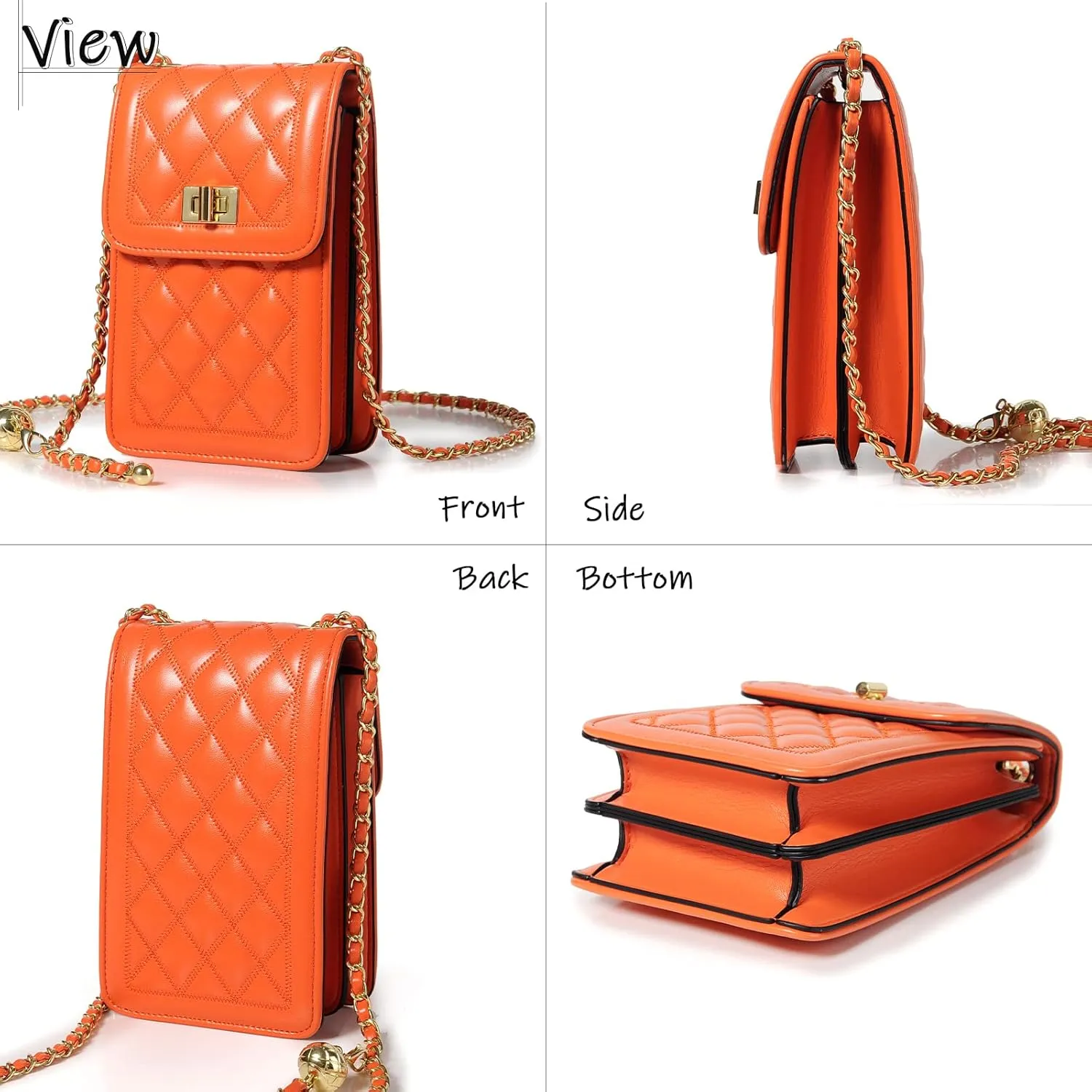 FSD.WG Women Small Crossbody Cell Phone Purse Leather Phone Purse Mini Messenger Shoulder Handbag Wallet