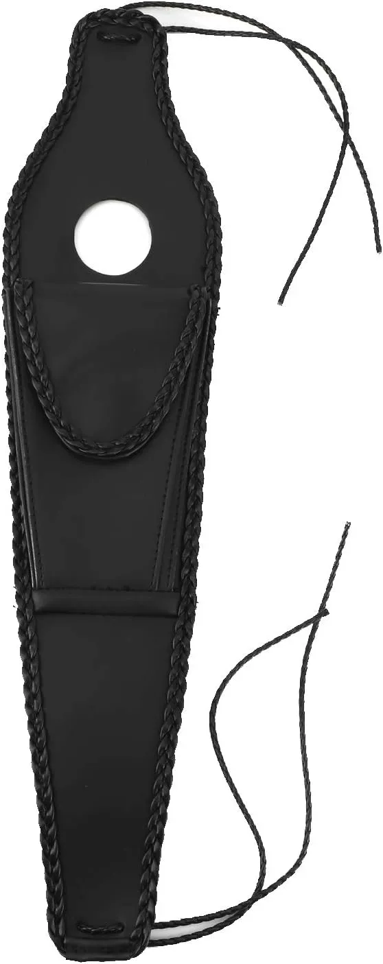 Fuel Cover Bag, PU Leather Motorcycle Gas Cover Bag Fuel Cover Panel Trim With Pouch For XL 883 1200 48 (Braided rope)