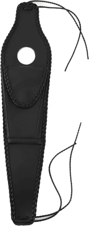Fuel Cover Bag, PU Leather Motorcycle Gas Cover Bag Fuel Cover Panel Trim With Pouch For XL 883 1200 48 (Braided rope)