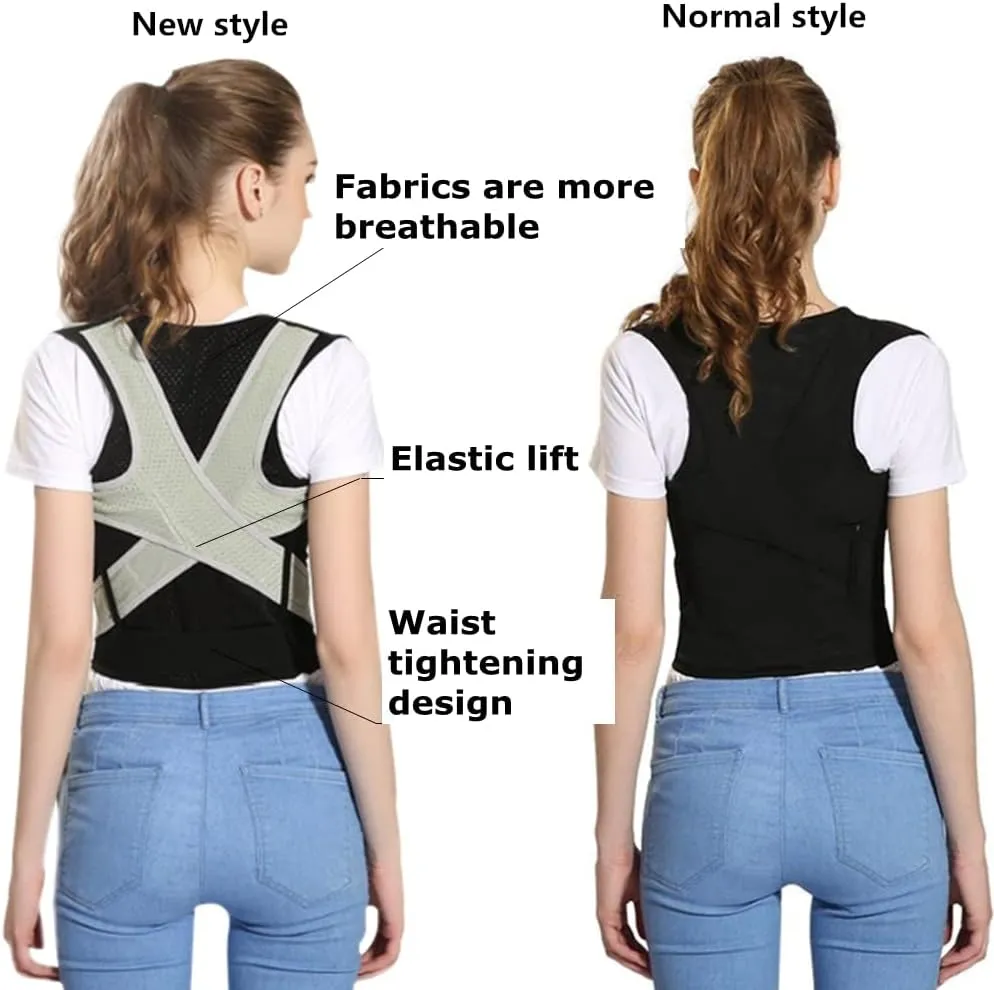 Full Back Corrector for Men Women Breathable Spine Lumbar Support Belt Adjustable Back Straightener Humpback Correction for Neck Shoulder Clavicle Pain Relief