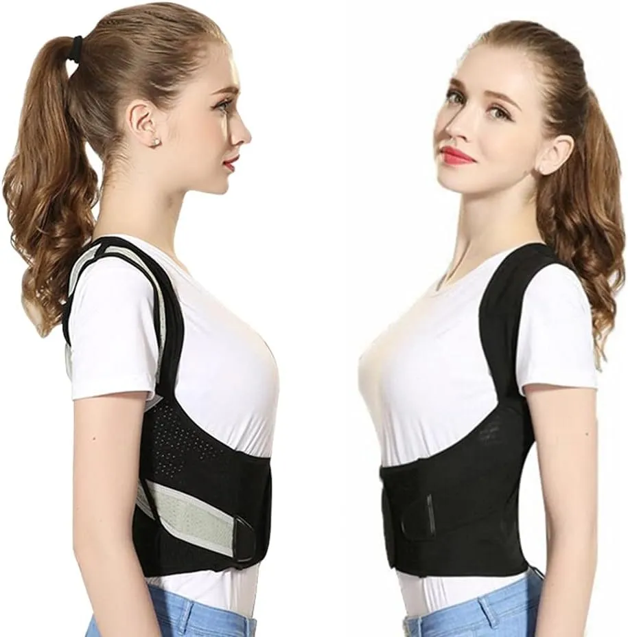 Full Back Corrector for Men Women Breathable Spine Lumbar Support Belt Adjustable Back Straightener Humpback Correction for Neck Shoulder Clavicle Pain Relief
