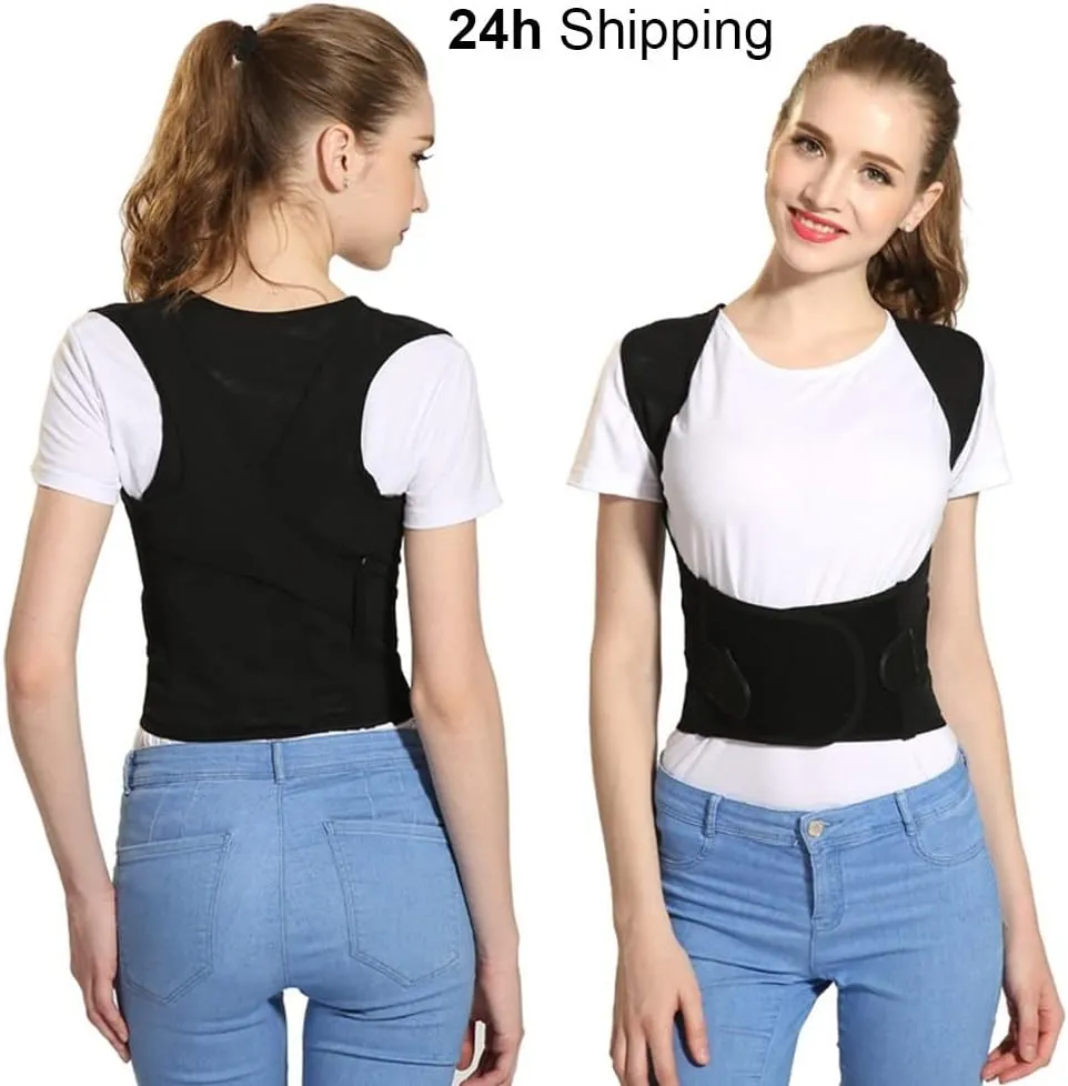 Full Back Corrector for Men Women Breathable Spine Lumbar Support Belt Adjustable Back Straightener Humpback Correction for Neck Shoulder Clavicle Pain Relief