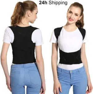 Full Back Corrector for Men Women Breathable Spine Lumbar Support Belt Adjustable Back Straightener Humpback Correction for Neck Shoulder Clavicle Pain Relief