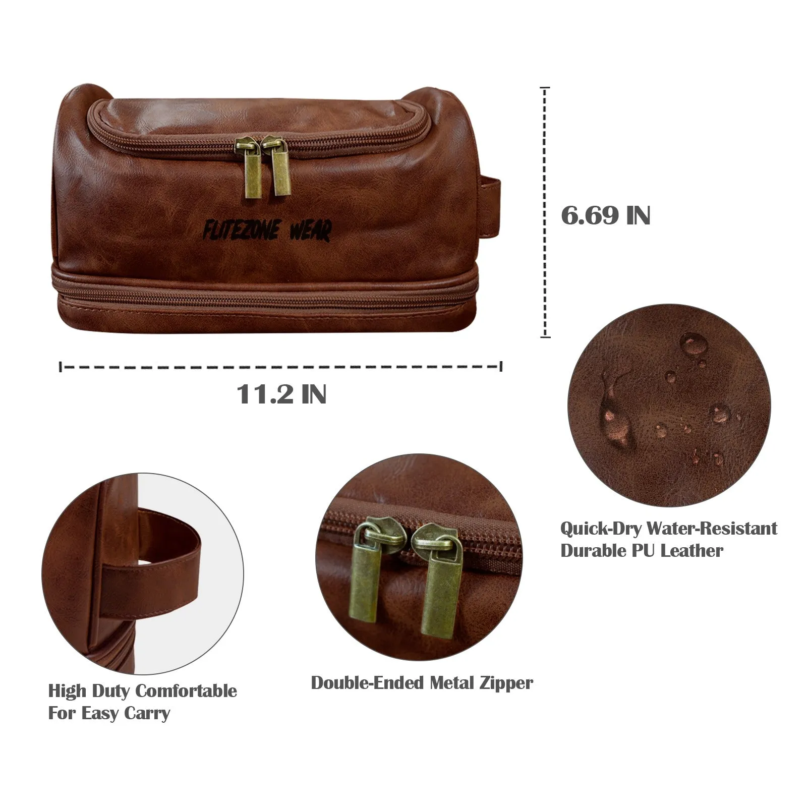 FZ Bistre PU Toiletry Bag