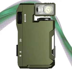 G5 EDC Flashlight — 400 Lumens Rechargeable Magnetic Mini Flashlight, Dual Light Source, 3 Modes Portable LED Torch with Magnet, Super Brigh Compact IPX6 Waterproof Light(Green)