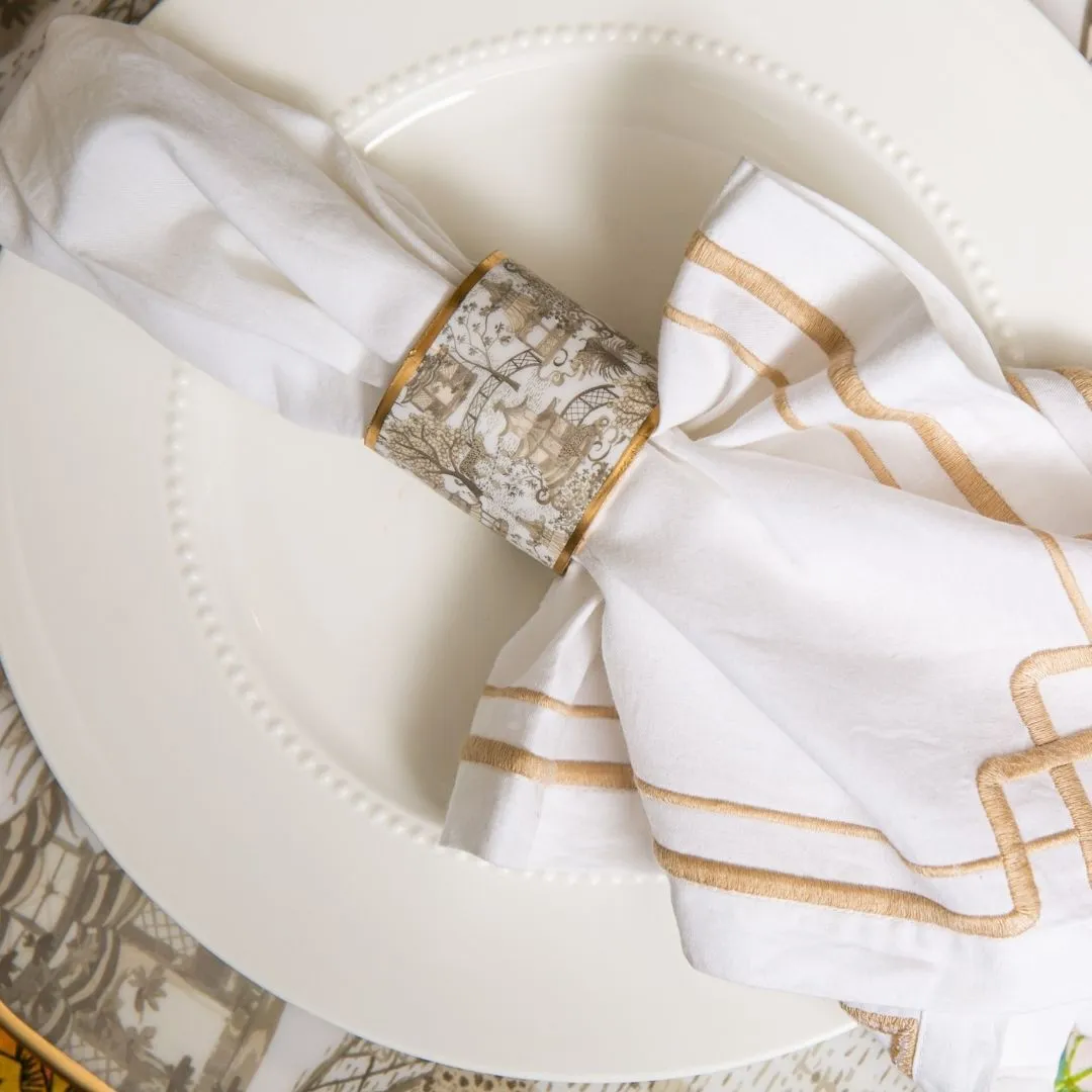 Garden Party Enameled Napkin Ring (4 Pack)