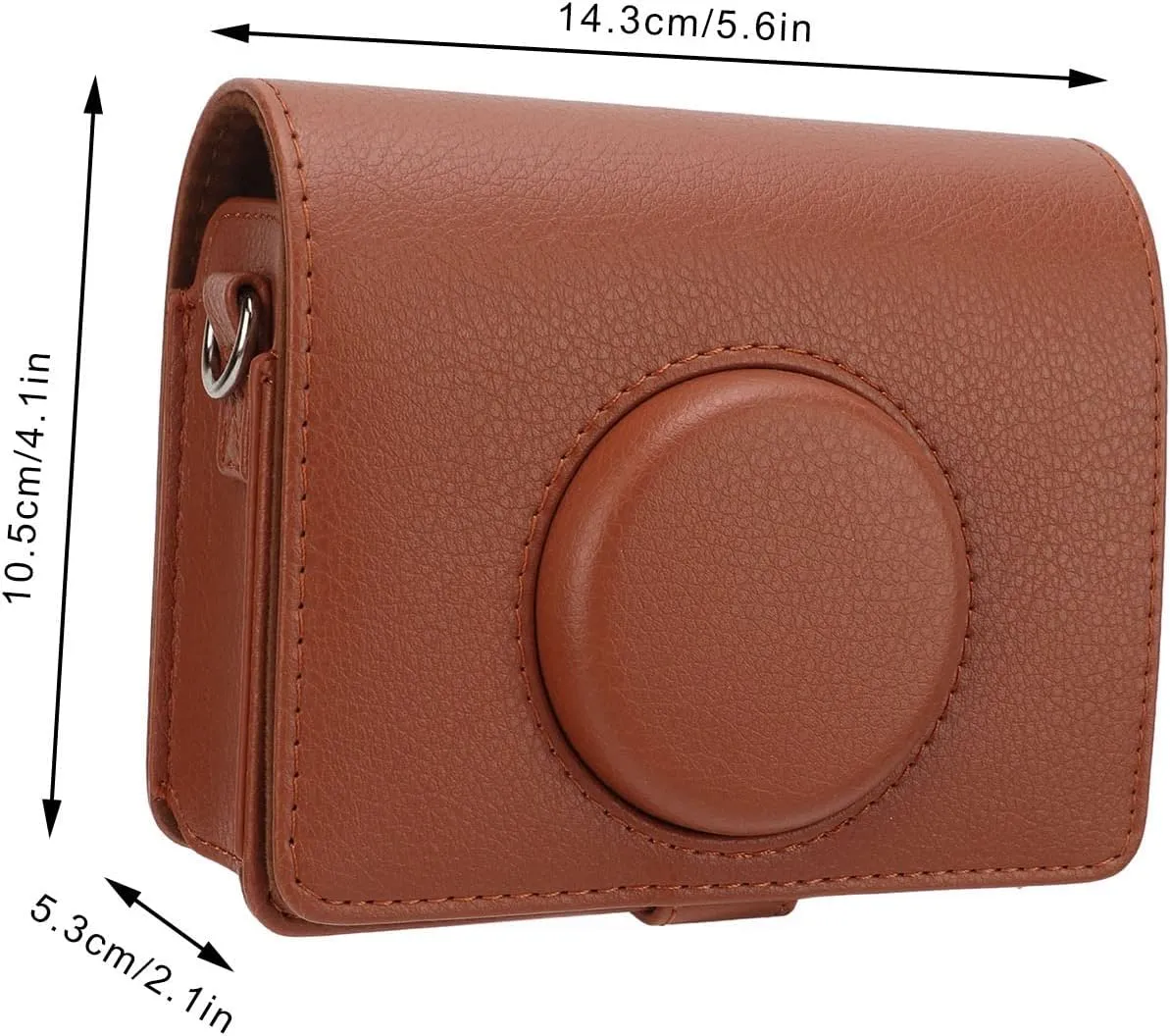 GCra Ion Bag CasePU Leather Cra Ion Bag for Cr for,Cra Case Fion PU Leather Ion Bag with Shoulder St for Fuji Cra Brown (Brown)
