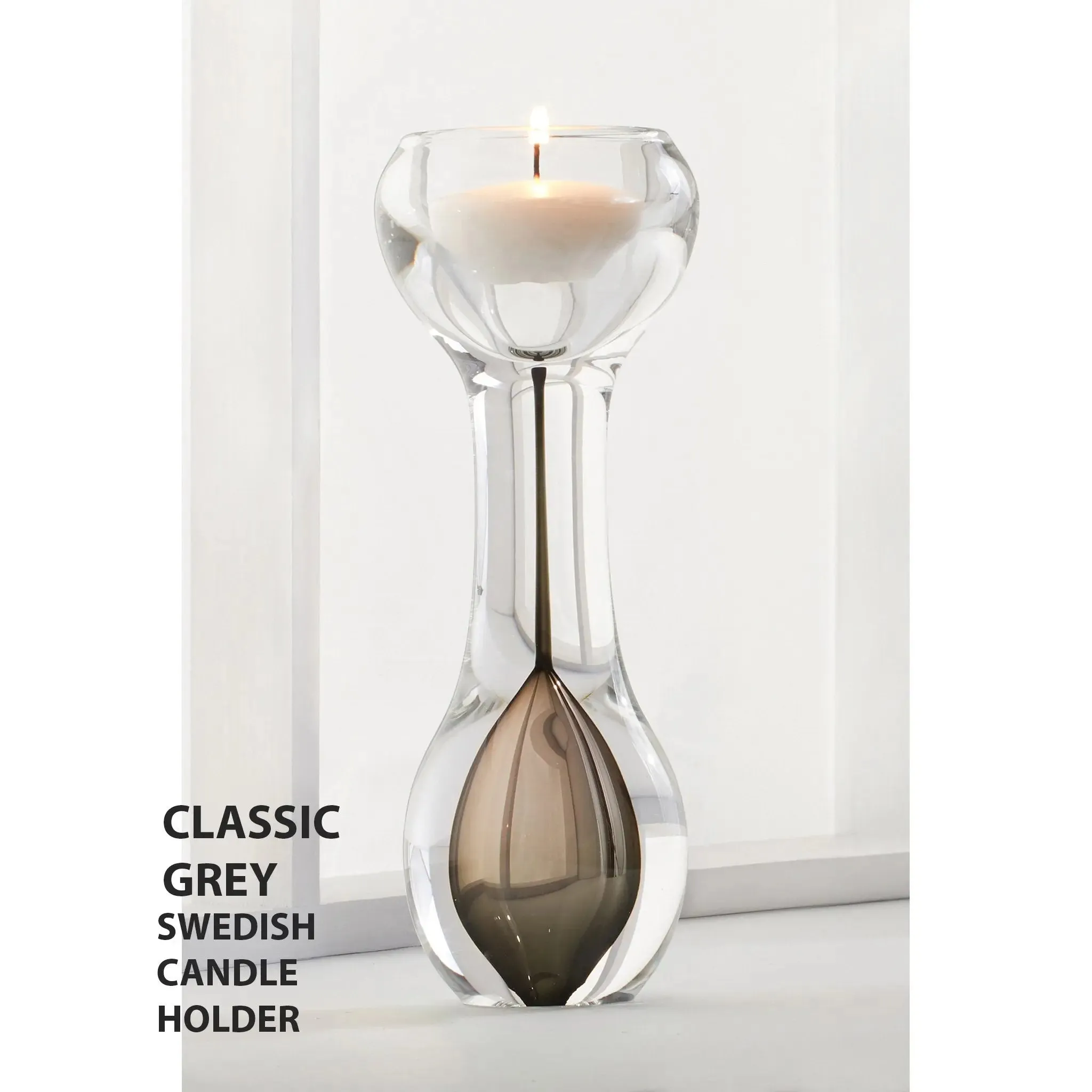 Gemstone Series Bubbly Swedish and Classic Swedish Candleholders by Jake Pfeifer of Hot Glass Alley