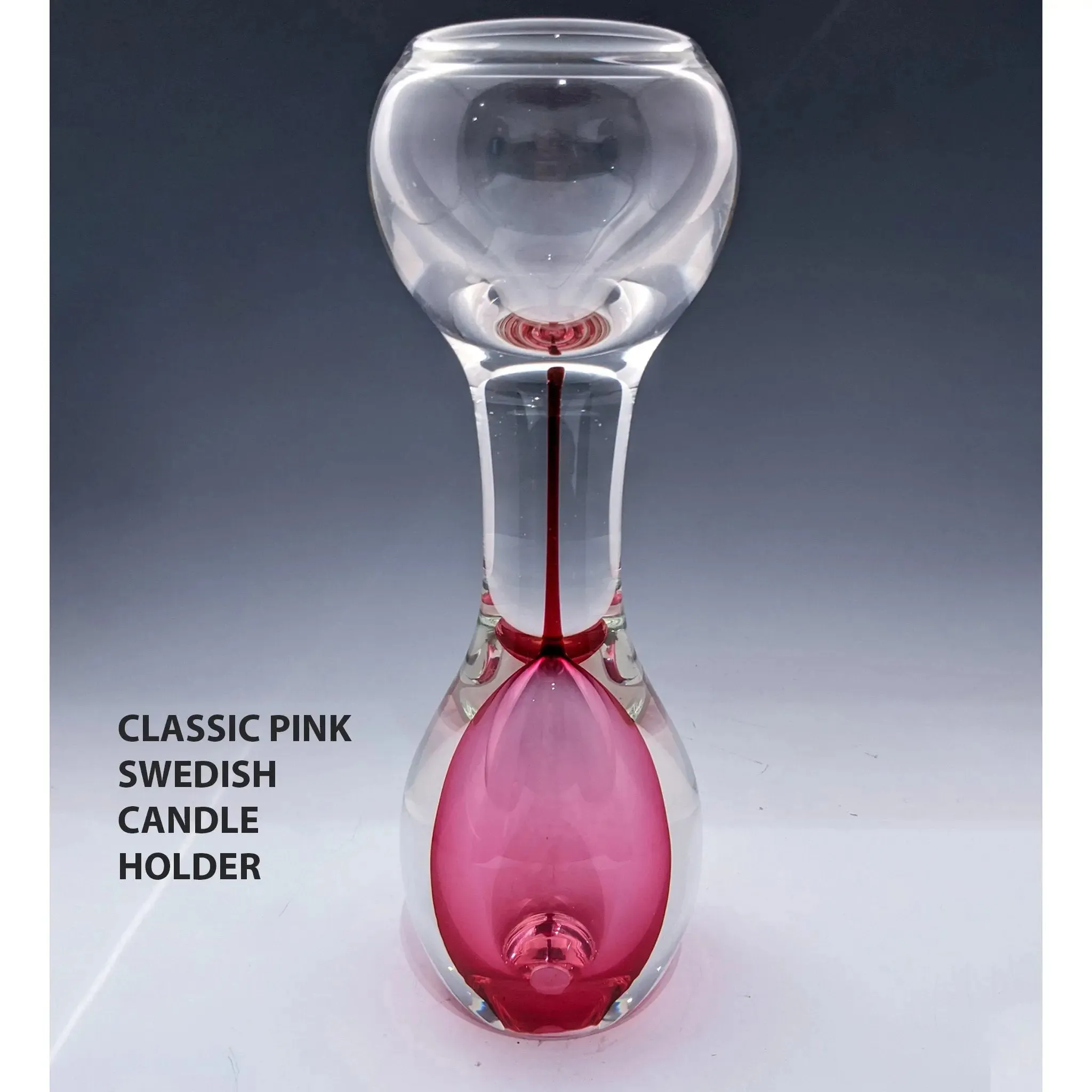 Gemstone Series Bubbly Swedish and Classic Swedish Candleholders by Jake Pfeifer of Hot Glass Alley