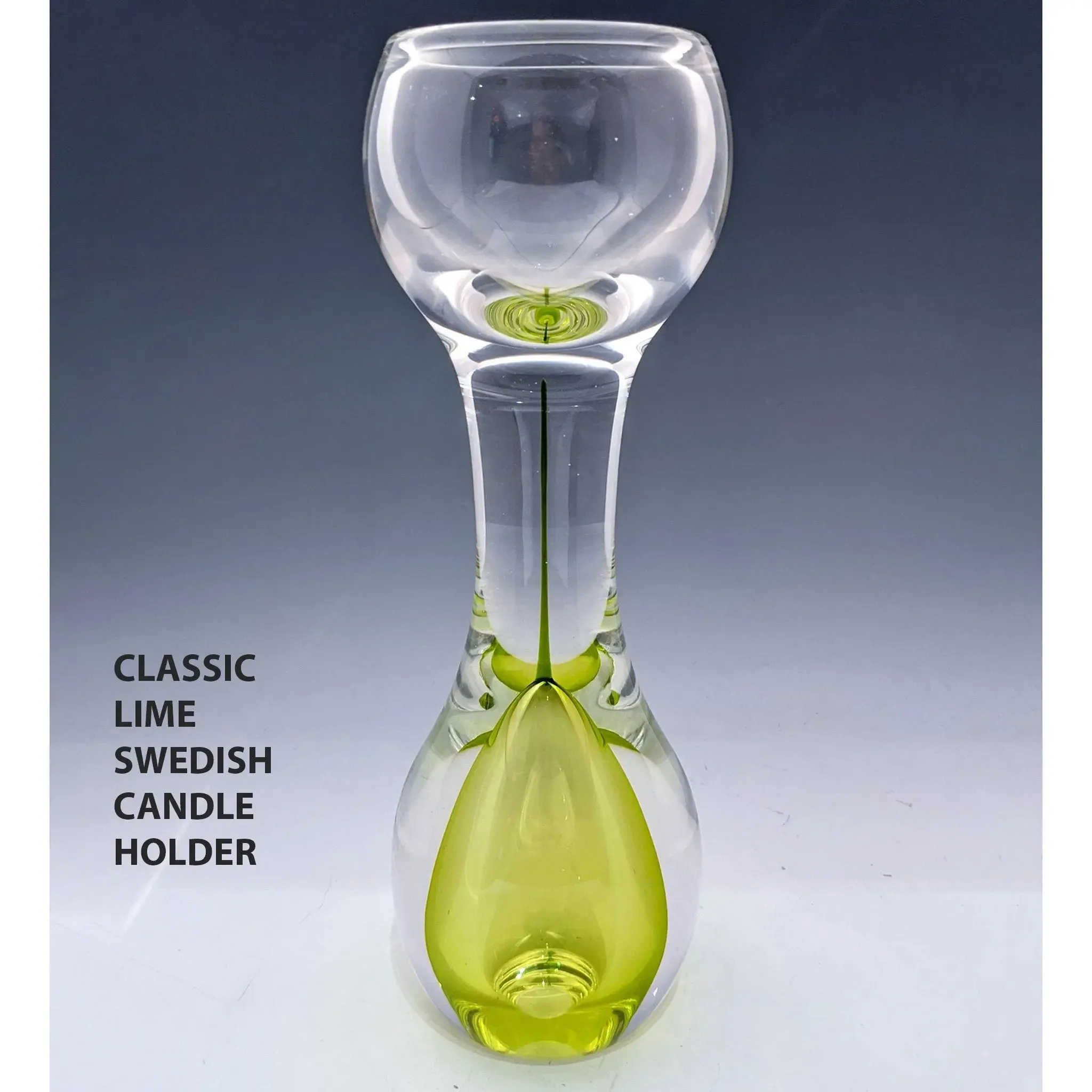 Gemstone Series Bubbly Swedish and Classic Swedish Candleholders by Jake Pfeifer of Hot Glass Alley