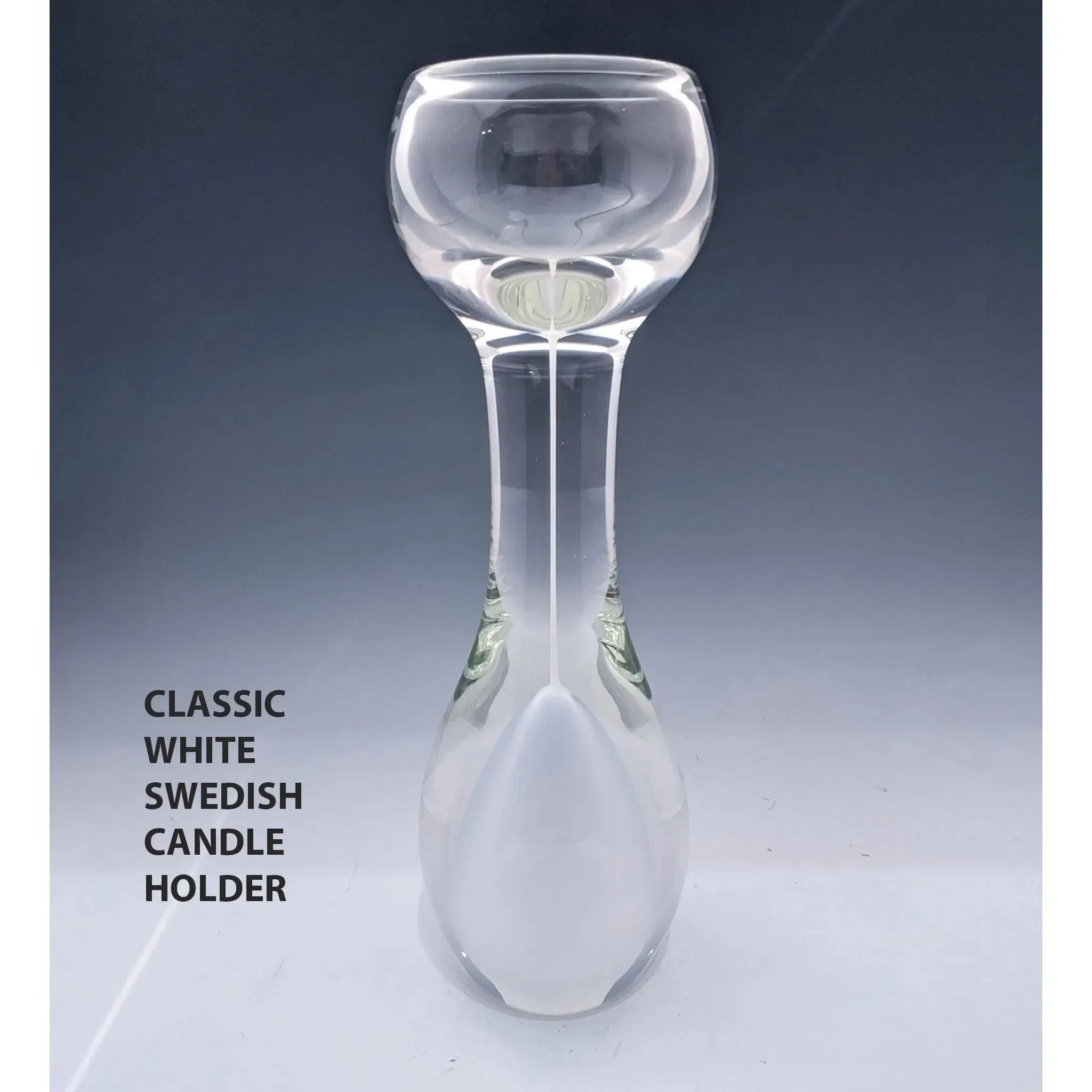 Gemstone Series Bubbly Swedish and Classic Swedish Candleholders by Jake Pfeifer of Hot Glass Alley