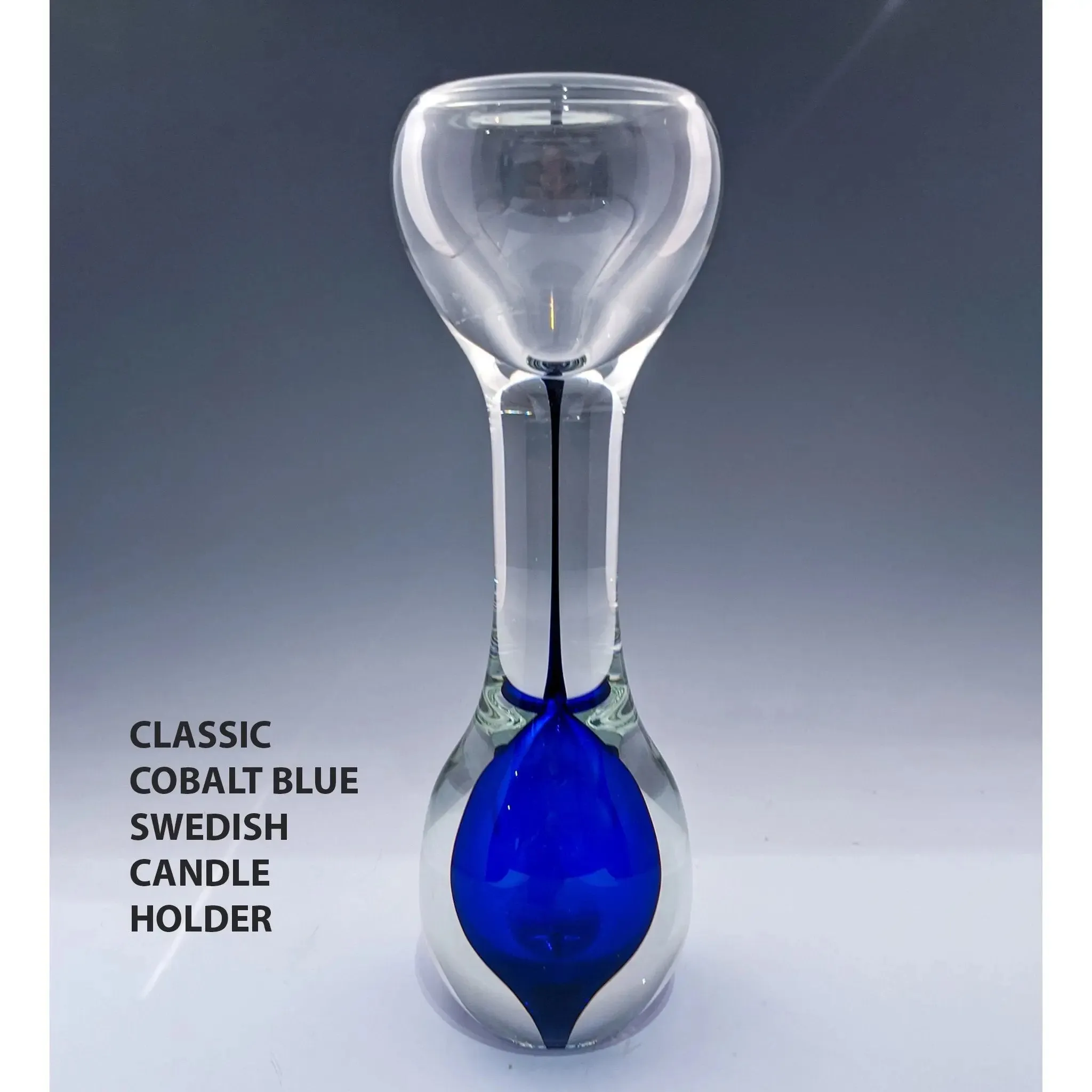 Gemstone Series Bubbly Swedish and Classic Swedish Candleholders by Jake Pfeifer of Hot Glass Alley
