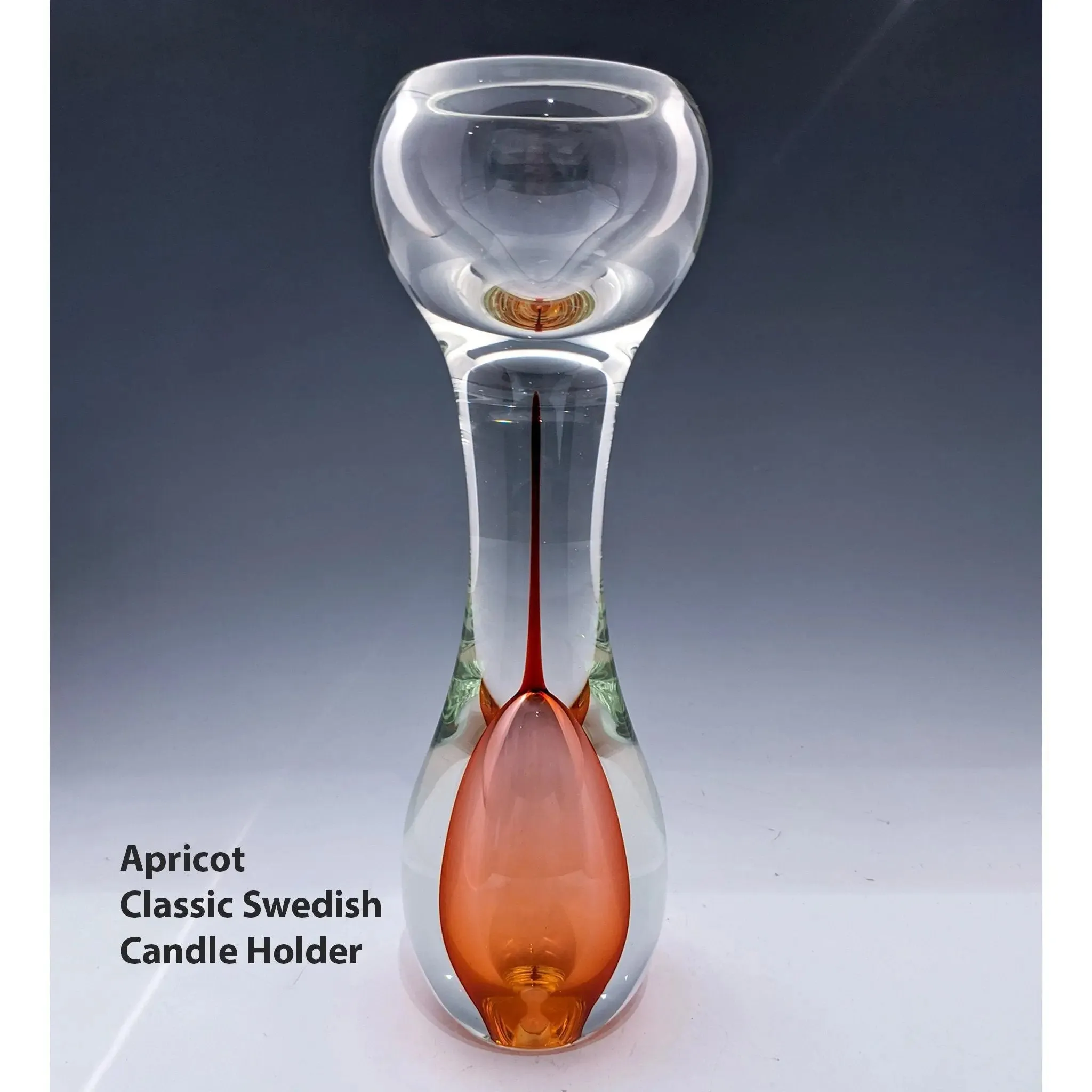 Gemstone Series Bubbly Swedish and Classic Swedish Candleholders by Jake Pfeifer of Hot Glass Alley