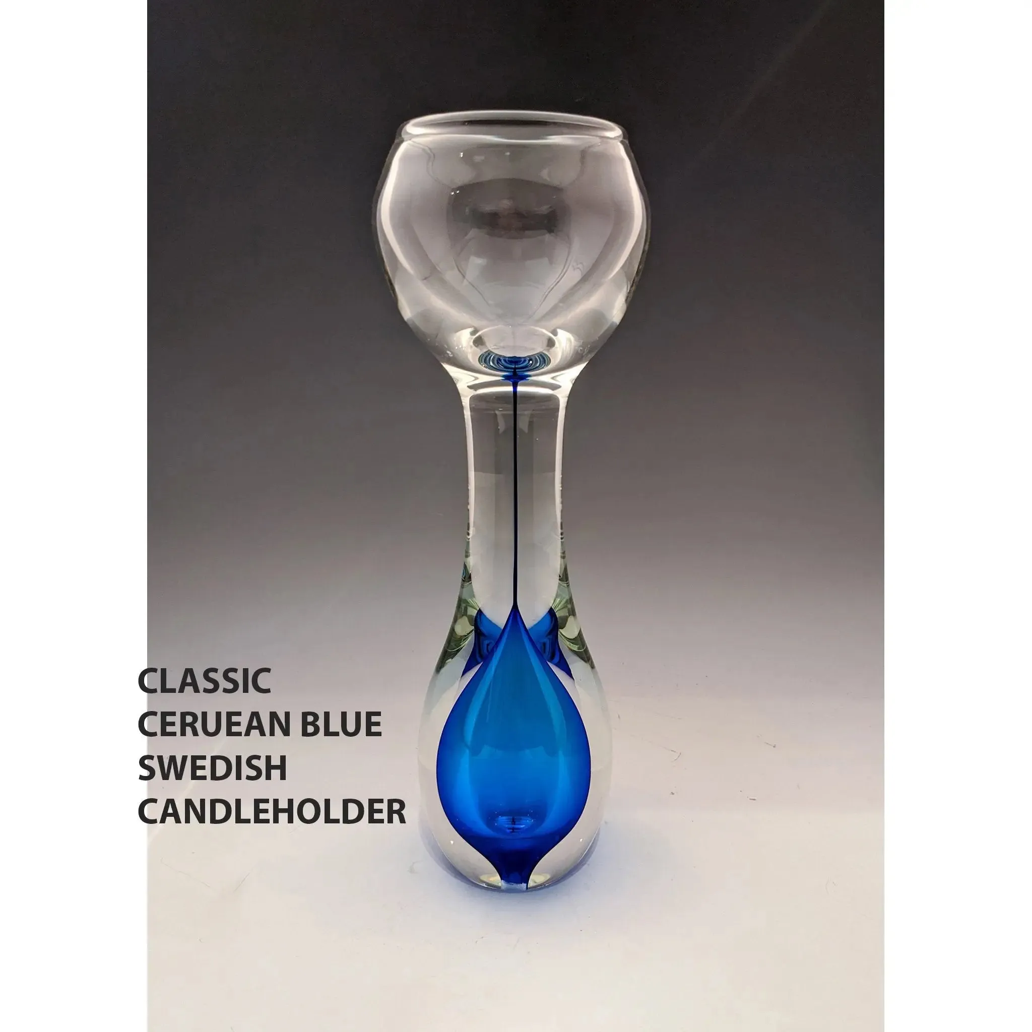 Gemstone Series Bubbly Swedish and Classic Swedish Candleholders by Jake Pfeifer of Hot Glass Alley