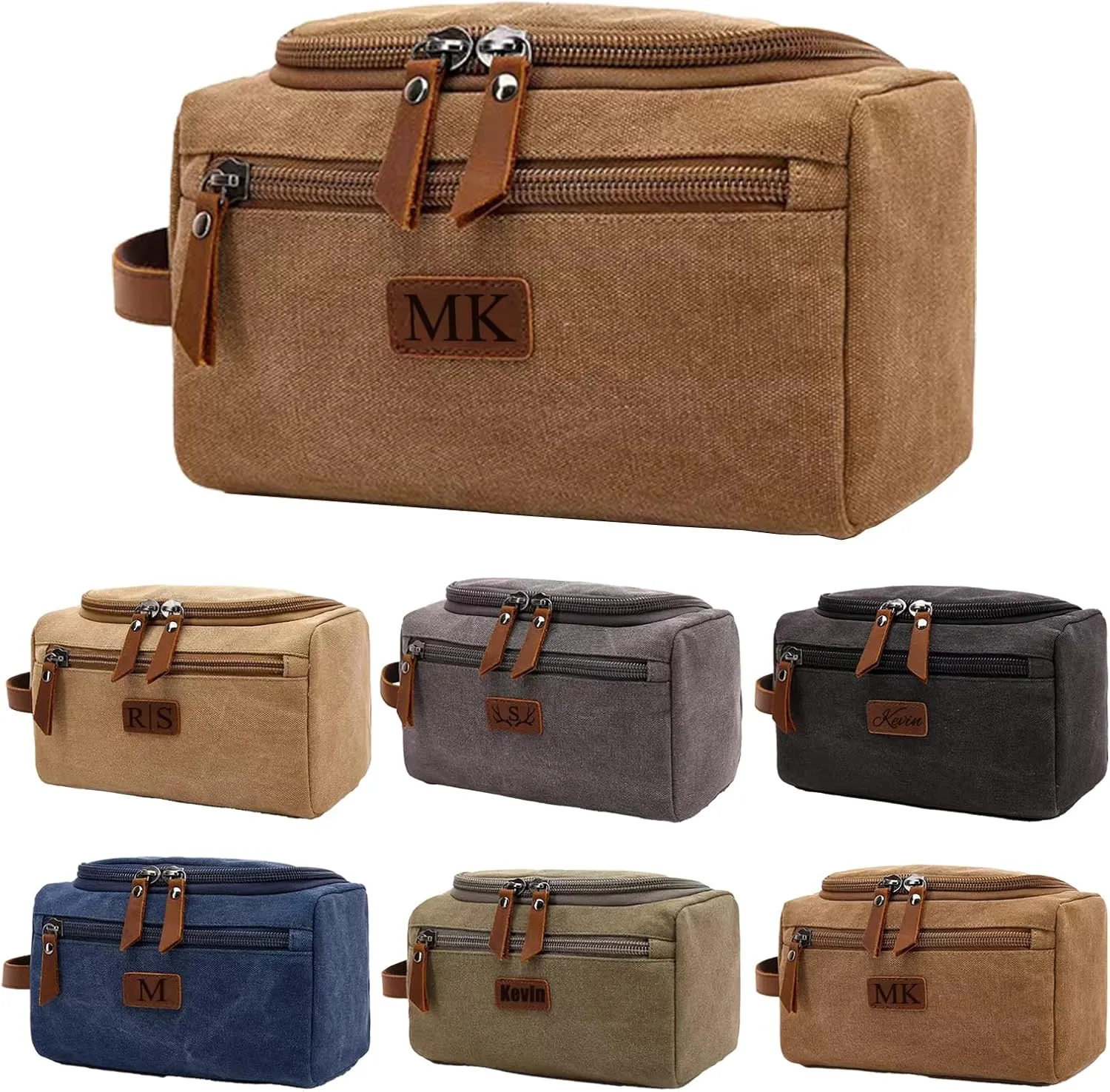 Generic Custom Toiletry Bag Personalized Hanging Travel Toiletry Bag Dopp Kit Custom Groomsmen Gift Bags Customized Gifts for Men Gifts for Birthday Black
