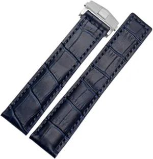 Genuine Leather Bracelet 19mm 20mm 22m for Tag Heuer Watchband Men Wristwatches Band Accessories Fold Buckle Leather Watch Strap (Color : 26mm, Size : 20mm)