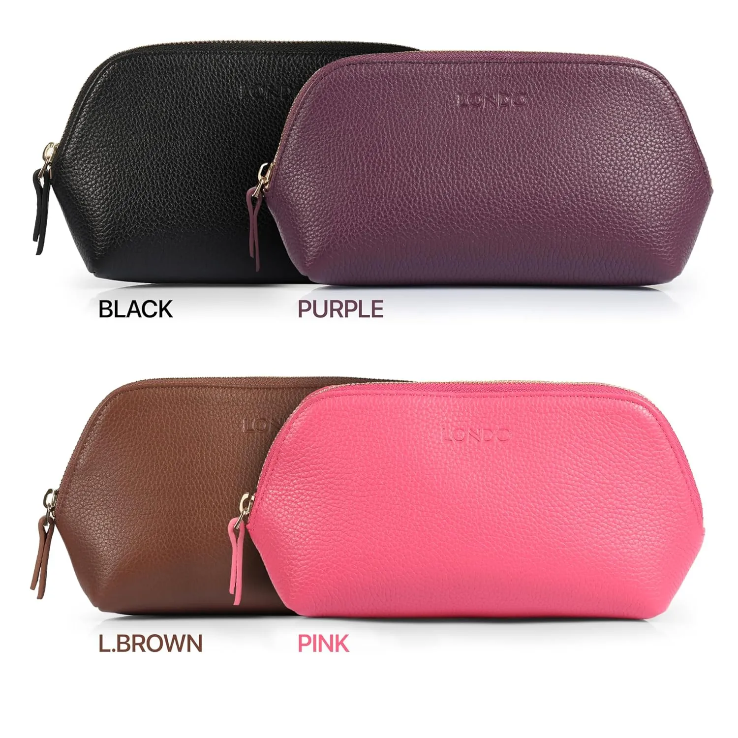 Genuine Leather Makeup Bag – Cosmetic Pouch, Travel Organizer, Toiletry Clutch for Women, Stylish & Durable Storage for Essentials