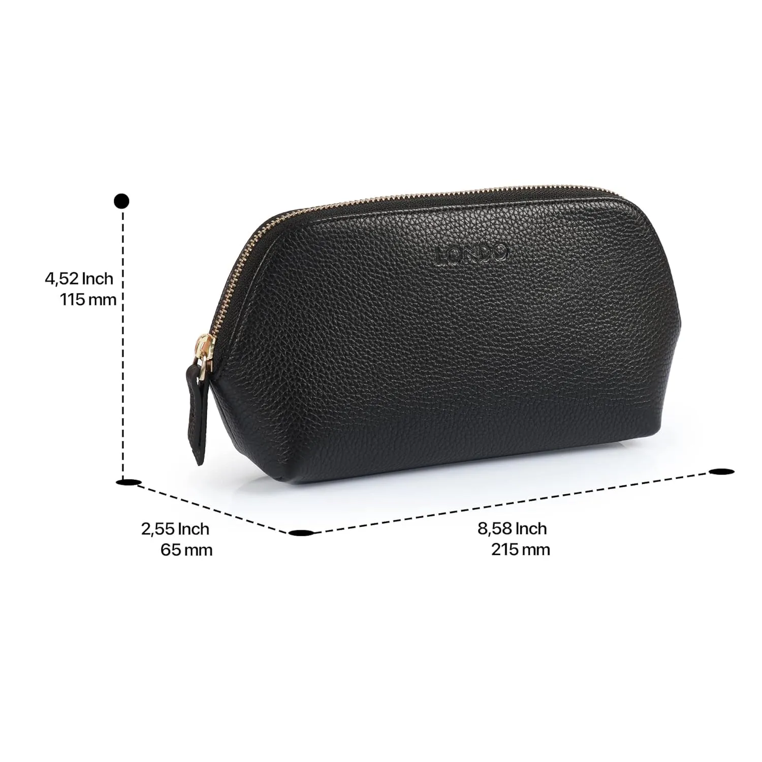 Genuine Leather Makeup Bag – Cosmetic Pouch, Travel Organizer, Toiletry Clutch for Women, Stylish & Durable Storage for Essentials