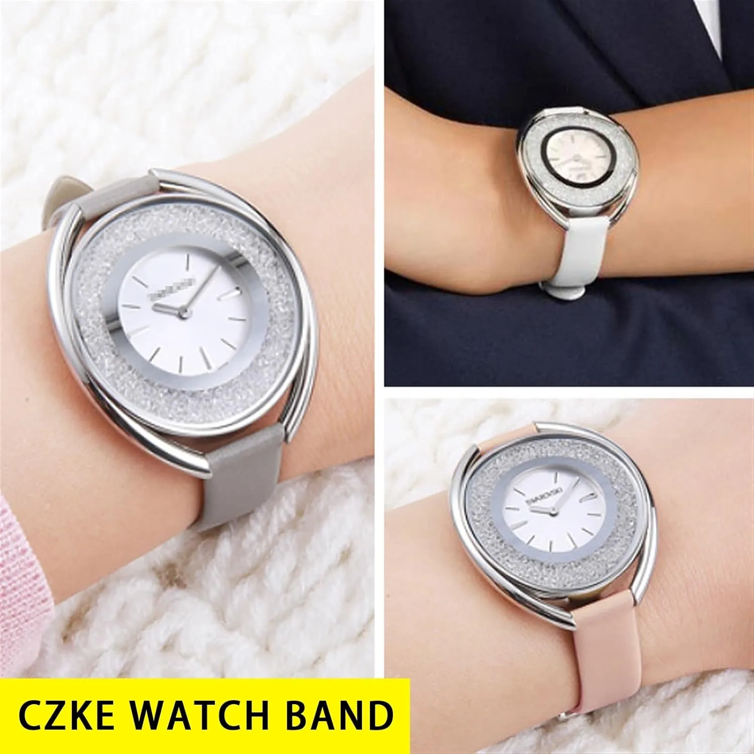 Genuine Leather Strap for Swarovski 5158517/5158544/5158972 WatchAccessories Fashion Bracelet 12mm Small Size Watch Strap Female