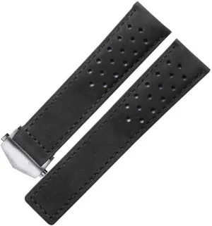 Genuine Leather Watchband for TAG Heuer Watch Strap with Folding Buckle 20mm 22mm Gray Black Brown Cow Leathr Band