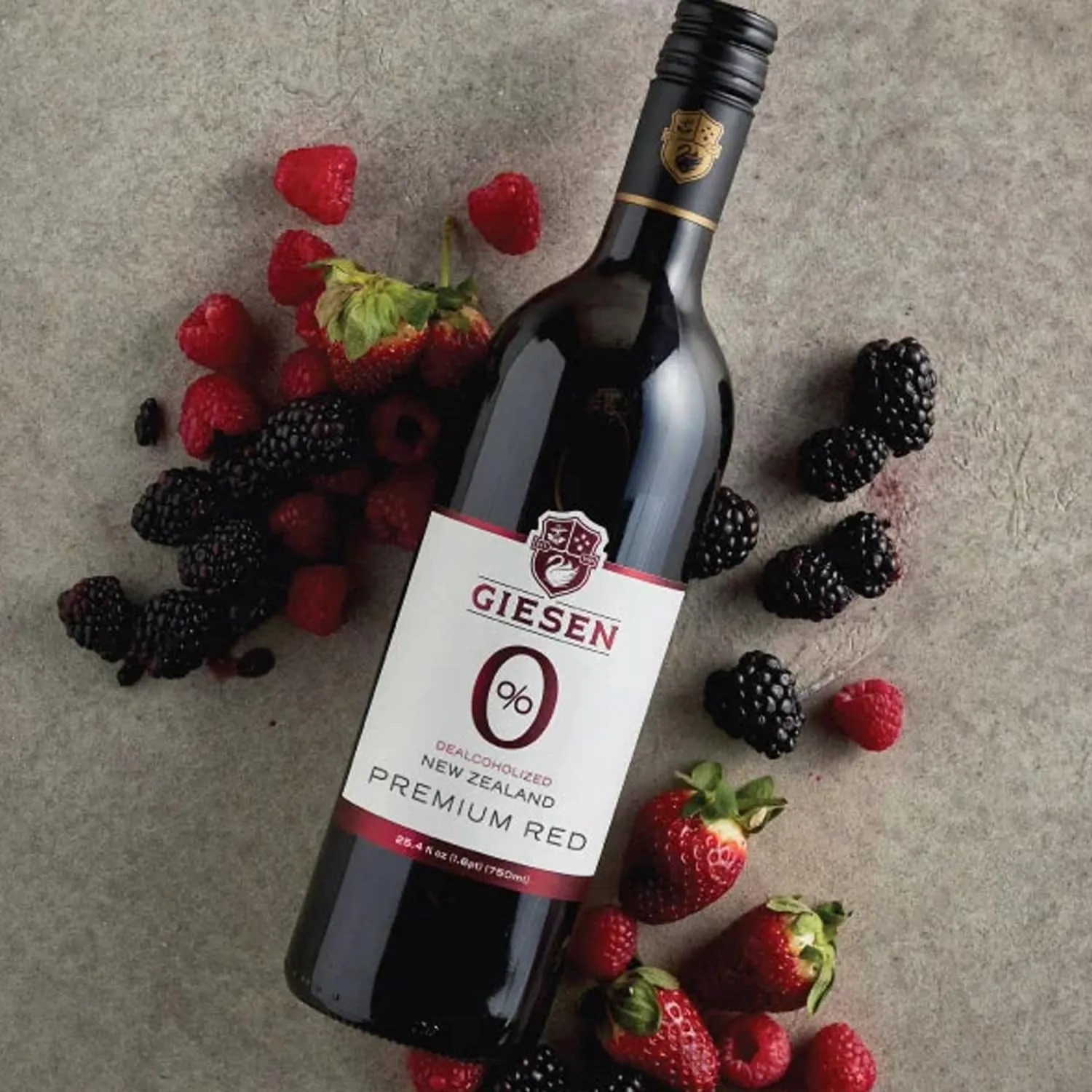 Giesen Non-Alcoholic Premium Merlot Cabernet Franc Red Blend - Premium Dealcoholized Red Wine from New Zealand | 2 PACK